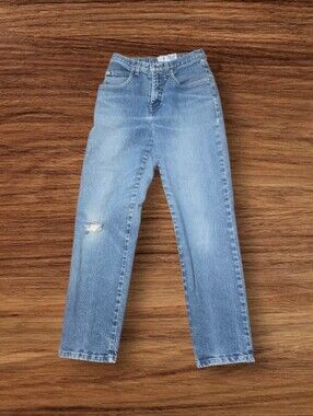 French Dressing Paris Light Wash Straight Leg Jeans with Distressing